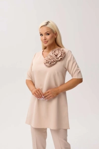 Beżowy komplet Violetta - elegancja w nowoczesnym wydaniu - 2
