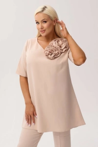 Beżowy komplet Violetta - elegancja w nowoczesnym wydaniu - 3