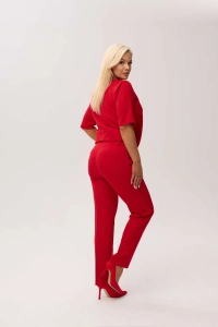 Czerwony komplet Violetta - elegancja w nowoczesnym wydaniu - 7