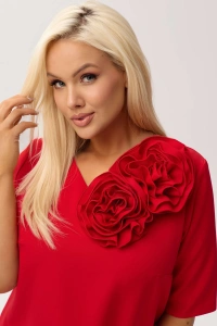 Czerwony komplet Violetta - elegancja w nowoczesnym wydaniu - 4