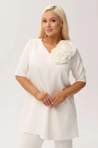 Elegancki komplet Violetta w kolorze ecru - elegancja w nowoczesnym wydaniu - 2