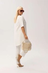 Elegancki komplet Violetta w kolorze ecru - elegancja w nowoczesnym wydaniu - 8