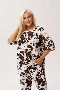 Bawełniany komplet damski Rodeo w print zwierzęcy - 2