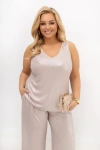 Elegancka bluzka / top damski połyskujący Asteria | PLUS SIZE OVERSIZE LATO