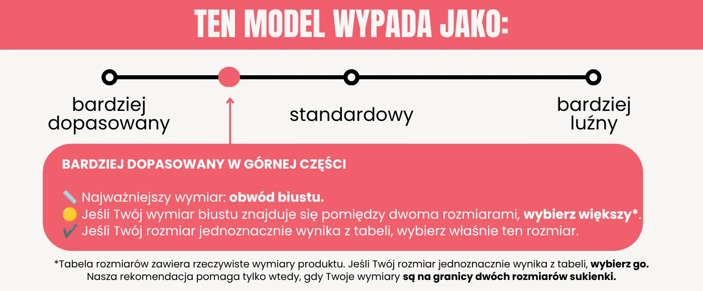 Rekomendacja rozmiaru sukienka Dream